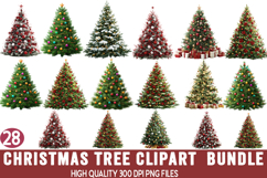 Christmas Tree Clipart Bundle Png Product Image 1