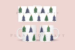 christmas tree coffee mug glass wrap svg 11oz 15oz mug svg presized for 11oz 15oz glass ready to cut and sublimation files