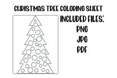 Christmas Tree Coloring Sheet for Kids Product Image 1