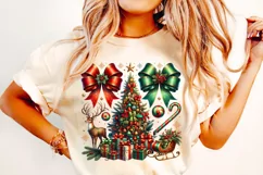 Christmas Tree PNG, Christmas Coquette PNG, Christmas PNG Product Image 1
