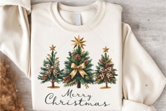 Christmas Tree Coquette Bow PNG, Merry Christmas PNG Product Image 1