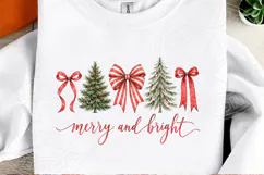 Christmas Tree Coquette Bow SVG PNG Product Image 2