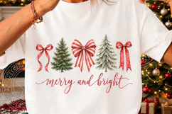 Christmas Tree Coquette Bow SVG PNG Product Image 3
