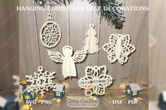 Set of 6 Hanging Christmas tree decorations Product Image 2