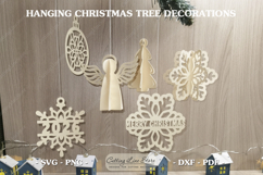 Set of 6 Hanging Christmas tree decorations Product Image 3
