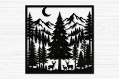Christmas Tree Deer Laser Cut Svg Product Image 2