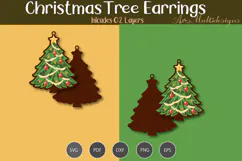 Christmas tree earrings Product Image 3
