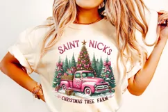Saint Nick's Christmas Tree Farm PNG, Christmas Coquette PNG Product Image 2
