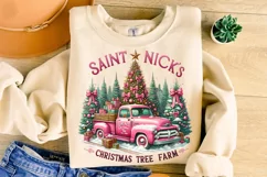 Saint Nick's Christmas Tree Farm PNG, Christmas Coquette PNG Product Image 3