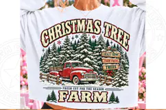 Christmas Tree Farm Fresh Cut Vintage Red Truck Christmas Product Image 1