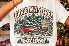 Christmas Tree Farm Fresh Cut Vintage Red Truck Christmas Product Image 3