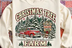 Christmas Tree Farm Fresh Cut Vintage Red Truck Christmas Product Image 4