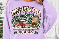 Christmas Tree Farm Fresh Cut Vintage Red Truck Christmas Product Image 5