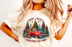 Saint Nick's Christmas Tree Farm PNG, Christmas Coquette PNG Product Image 2