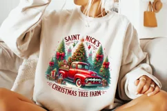 Saint Nick's Christmas Tree Farm PNG, Christmas Coquette PNG Product Image 3