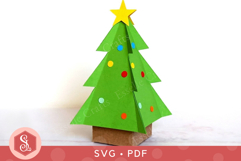 Christmas Tree Favour Box SVG and PDF Templates Product Image 2