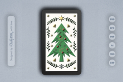 Christmas Tree Decorative Folk Art Layered Papercut Product Image 1