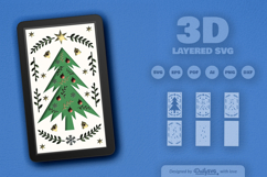 Christmas Tree Decorative Folk Art Layered Papercut Product Image 2