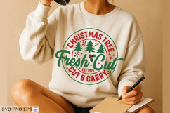 Christmas Tree Farm SVG Fresh Cut Cut &amp; Carry Farmhouse Product Image 3