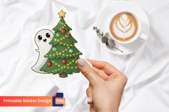 Christmas tree Ghost Sticker, Spooky Holiday Decorations Product Image 1