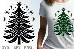 Christmas Tree Illustration SVG File | Christmas SVG File Product Image 1