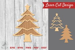 Christmas Tree Laser Cut Decoration SVG 1 Product Image 1