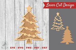 Christmas Tree Laser Cut Decoration SVG 4 Product Image 1