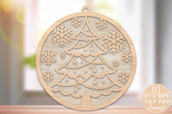 Christmas Tree Laser Cut Design SVG Product Image 1