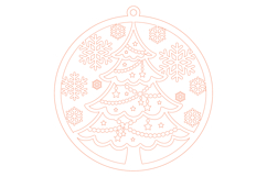 Christmas Tree Laser Cut Design SVG Product Image 2