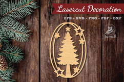 Christmas Tree Lasercut Decoration SVG Product Image 1