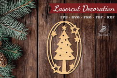 Christmas Tree Lasercut Decoration SVG Product Image 1