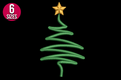 Christmas Tree Machine Embroidery Design | Holiday Pattern Product Image 2