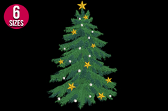 Christmas Tree Machine Embroidery Design - 6 sizes Product Image 2
