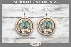 Christmas Tree-mendous Joy v2 Quote Round Earrings PNG Product Image 1
