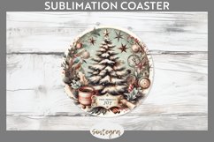 Christmas Tree-mendous Joy v1 Quote Round Coaster PNG Product Image 1