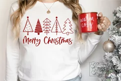 Merry Christmas SVG - Christmas Tree Holiday Sign SVG Product Image 1