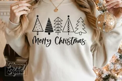 Merry Christmas SVG - Christmas Tree Holiday Sign SVG Product Image 2