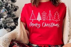 Merry Christmas SVG - Christmas Tree Holiday Sign SVG Product Image 3