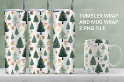 Christmas tree tumbler wrap, Christmas mug Product Image 1