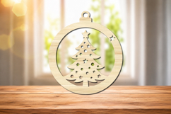Christmas Tree Ornament Laser Cut SVG Product Image 1