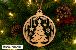 Christmas Tree Ornament Laser Cut SVG Product Image 1