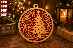 Christmas Tree Laser Cut SVG Product Image 1