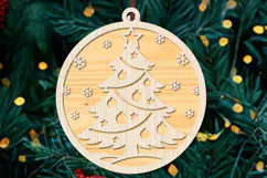 Christmas Tree Ornament Laser Cut SVG Product Image 2