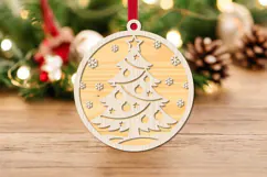Christmas Tree Ornament Laser Cut SVG Product Image 3