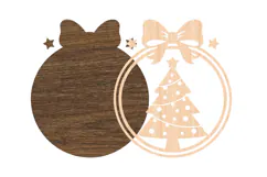 Christmas Tree Reindeer Ornament SVG Product Image 2