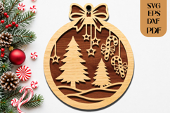 Christmas Tree Ornament SVG Laser Cut Product Image 1