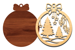 Christmas Tree Ornament SVG Laser Cut Product Image 2