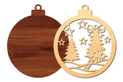 Christmas Tree Ornament SVG Laser Cut Files Product Image 2