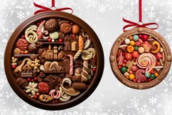 Candyland 3D Round Christmas Ornaments Bundle Sublimation Product Image 3
