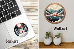 Christmas Ornaments Sublimation Bundle / Round Christmas PNG Product Image 5